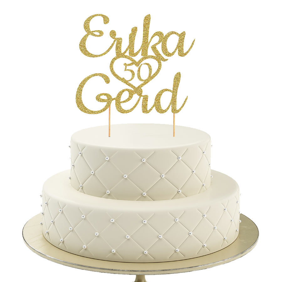 Personalisierte Geburtstag Rose Gold Glitzer Kuchen Topper Dekoration