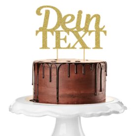 Personalisierter Cake Topper mit deinem Wunschtext